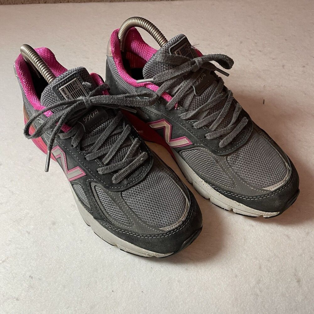 New Balance 990 V4 Running Shoes Sneakers Women's Size 9 D W990GP4 Gray Pink